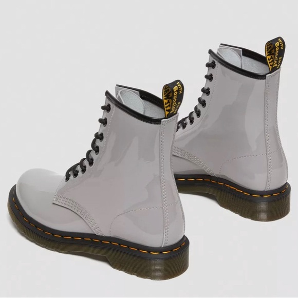 Dr. Martens | Shoes | Dr Martens 46 Zinc Grey Lace 8 Eye Boots Patent ...